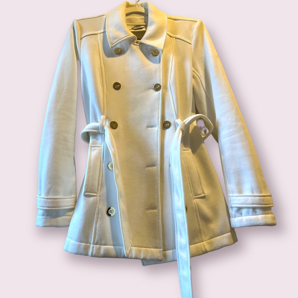 BeBe white Peacoat - Picture 8 of 11